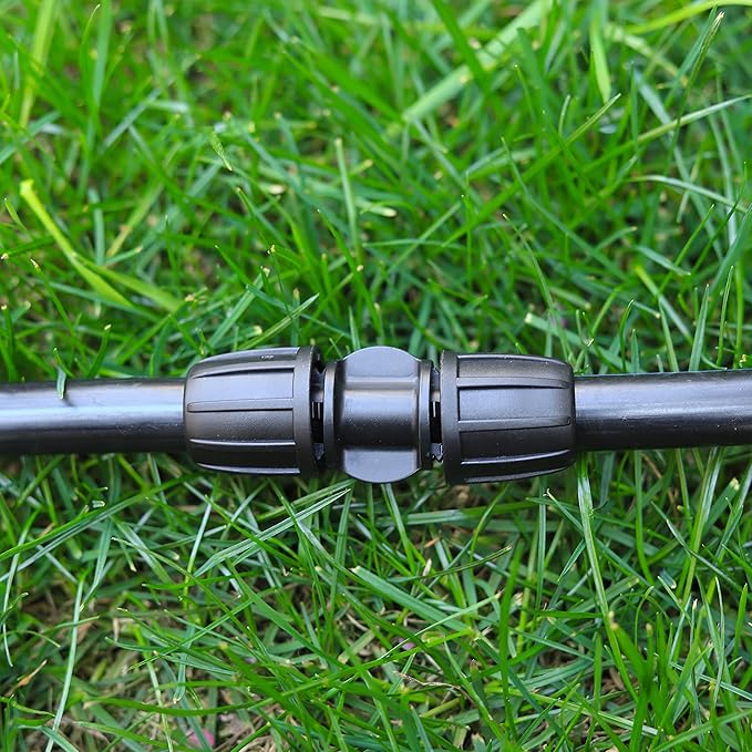10 Pack 1/2 Inch Drip Irrigation Coupling Connectors (1/2" ID x 0.65" OD) - 1/2'' Drip Line Anti-Drop Barbed Locked Straight Connectors for 1/2 Inch Drip Tubing Garden Irrigation System