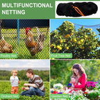 Heavy Duty Nylon Garden Mesh Netting - 25' x 25' Poultry Netting with 2.4' Square Mesh for Chicken Coop, Garden Protection, Fruit Tree Against Aviary, Deer, Squirrel