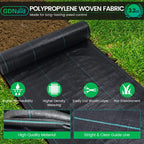 GDNaid 4ftx100ft Weed Barrier Landscape Fabric Heavy Duty, 3.2oz Weed Barrier Fabric, Easy Setup Woven Garden Weed Fabric Landscaping Fabric