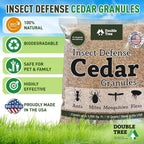 Double Tree Home and Garden Cedar Granules | Repels Fleas, Ticks, Ants, and Mosquitos | Rich Cedar Scent | Non Toxic | Pet Safe | 2 Bags (32 Quarts)