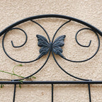 4 Pack Metal Garden Trellis 86.7" Tall Outdoor Climbing Plant Support for Roses, Flowers, Rustproof Durable Black Galvanized Tube, Lawn Garden Fence Decor Screen (4pcs, 86.7" H)