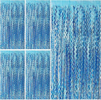Tinsel Foil Fringe Curtains Wavy Backdrop for Parties Sparkle Metallic Wavy Foil Fringe Backdrop Curtain for Party Decorations Photo Booth Props for Birthday Graduation Wedding