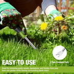 WORKPRO 11.5" Dandelion Weeder Puller Tool with Soft Handle