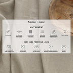 Solino Home Linen Avocado Green Table Runner 72 Inches Long - 100% Pure Linen Hemstitch Table Runner 14 x 72 Inch for Dresser, Dining, Fall, Autumn, Halloween, Thanksgiving - Classic Hemstitch
