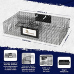 Rugged Ranch 2-Pack Ratinator Indoor or Outdoor Multi-Catch Rat Trap - Humane Live Cage Catcher, Rodent Control for Homes, Barns, Attics, Garages, Sheds, Gardens and Farms