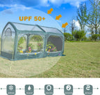 porayhut Pop Up Greenhouse Cover Flower House Mini Gardening Plant Flower Sunshine Room Room,Backyard PVC Greenhouse Cover for Cold Frost Protector Gardening Plants (Tunnel Grennhouse)