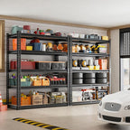 REIBII 72" H Garage Shelving 5 Tier Garage Storage Shelves 2000LBS Metal Storage Shelves Heavy Duty Shelving Storage Shelving Unit for Warehouse Pantry Basement Craft 72''*35.5''*11.8'' 2 Pack