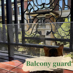 PotatoLife Plastic Wire Mesh Fence, Balcony Fence for Baby and Pets, Safety Fence, Stair Protector, Poultry, Garden, Tree Support, Durable Material, Free Zip Ties (White, 15.7'' x 20')