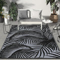 GENIMO Outdoor Rug 6' x 9' Waterproof for Patio Clearance, Reversible Plastic Straw Camping Carpet, Lightweight Mats for Rv, Backyard, Deck, Porch, Picnic, Beach, Balcony, Mix-Black & Gray