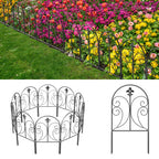 Decorative Garden Fence 10 Pack, Total 24in(H)x10ft(L) Animal Barrier Fence