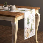 Maison d' Hermine Table Runner 100% Cotton Single Layer Table Runners 90 inches Long for Thanksgiving Christmas Decorations Home Kitchen Dining Party Wedding (Mountain Life, 14.5" x 90")