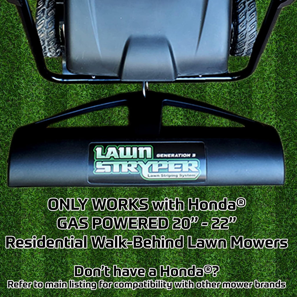 Lawn Stryper- Generation 3 Lawn Striping System/Stripe Your Lawn Like A Ballpark/ONLY Works with Honda 20"-22" Residential Walk-Behind Lawn Mowers