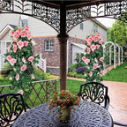 RECUTMS 2PCS Artificial Hanging Flower 3.3Ft Fake Garland for Home Room Garden Wedding Indoor Outdoor Decoration (Champagne)