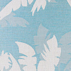 Couristan Monaco Indoor Outdoor Area Rug – Coastal Flora 2'3" x 7'10" Runner in Ivory Turquoise – Flatwoven, Hose Washable, Pet Friendly Rug for Patio, Porch and Home Decor