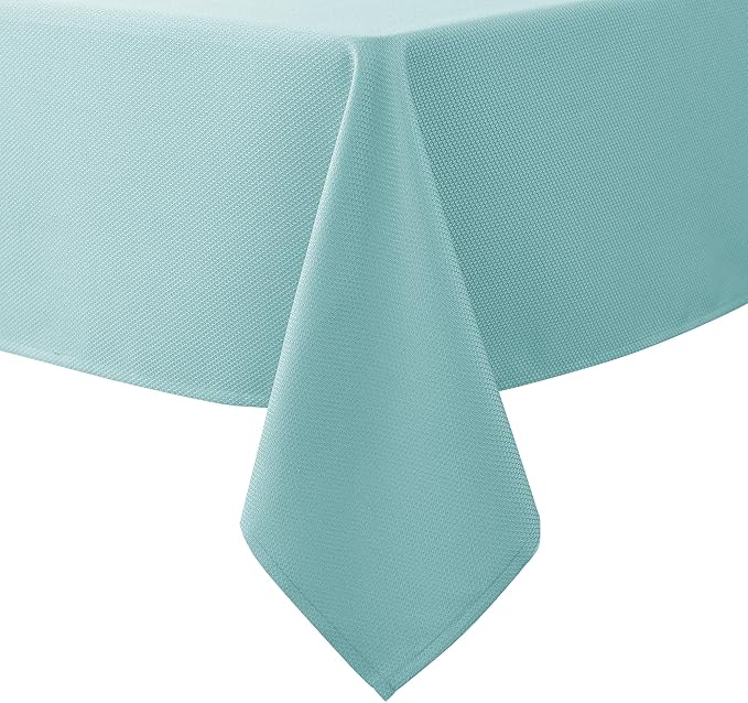 Biscaynebay Tablecloth for Rectangle Tables-70x120 Inch Aqua Blue Outdoor Picnic Table Cover-Rectangular Folding Table Cloths Water Resistant for Kitchen Camping Dining Room Patio Banquet Party