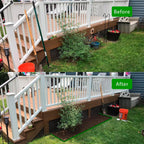 Landscape Edging Border 33 FT 2 Inch Tall with 60 Spikes, Plastic Edging for Landscaping, Garden Edging Border， Flower Bed, Paver and Lawn Edging Border, Green
