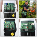 UNCO- Adjustable Gardening Belt, Green, 7 Pockets, Wear, Cut and Water Resistant, Garden Tool Belt Pouch, Waist Apron with Pockets
