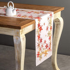 Maison d' Hermine Table Runner 100% Cotton Single Layer Table Runners 90 inches Long for Thanksgiving Christmas Decorations Home Kitchen Dining Party Wedding (Crystal Star, 14.5" x 90")