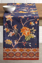 Maison d' Hermine Table Runner 100% Cotton Single Layer Table Runners 60 inches Long for Thanksgiving Christmas Decorations Home Kitchen Dining Party Wedding (Kelim - Infinity, 14.5" x 60")