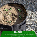Farm Plastic Supply - 15 Gallon Fabric Grow Bags - (10 Pack) - Nonwoven Fabric Pots with Handles, Grow Bag, Plant Grow Bags, Garden Bag, for Farming, Gardening, Agriculture
