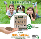 Double Tree Home and Garden Cedar Granules | Repels Fleas, Ticks, Ants, and Mosquitos | Rich Cedar Scent | Non Toxic | Pet Safe | 2 Bags (32 Quarts)
