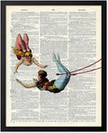 Poster Master Dictionary Art Poster - Acrobat Print - Circus Art - Entertainment Art - Gift for Men, Women & Performer - Chic Decor for Living Room, Bedroom, Dorm or Office, 8x10 Black Framed