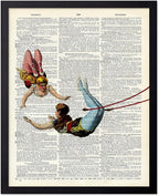 Poster Master Dictionary Art Poster - Acrobat Print - Circus Art - Entertainment Art - Gift for Men, Women & Performer - Chic Decor for Living Room, Bedroom, Dorm or Office, 8x10 Black Framed