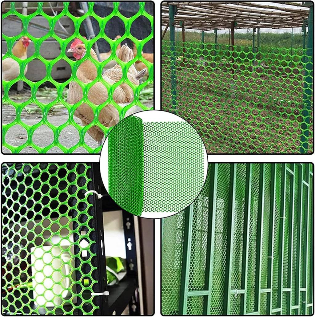 Wire Fence Mesh Green Plastic Mesh Roll 39.3″ Wide Poultry Fencing Multi-Use Garden Fence for Snow Fence Chicken Plants Balcony Protection Barrier(Size:1x30M - Mesh 1.8cm)