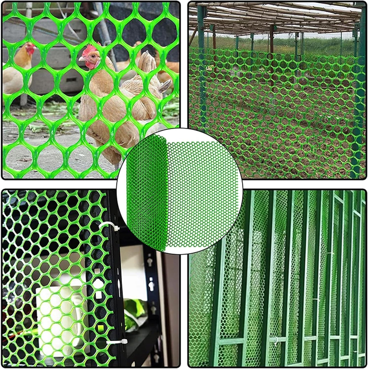 Wire Fence Mesh Green Plastic Mesh Roll 39.3″ Wide Poultry Fencing Multi-Use Garden Fence for Snow Fence Chicken Plants Balcony Protection Barrier(Size:1x30M - Mesh 1.8cm)