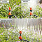 25pcs Drip Irrigation Emitters for 1/4" Irrigation Hose Accessories, Adjustable 360 Degree Water Flow Stake Drippers, Garden Irrigation Drippers for Watering System