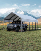 GarveeLife 13 ft x26 ft x11 ft Oversized Metal Carport, Steel Heavy Duty Car Ports for All-Weather, Tall Carport for Full-Size Pickup Trucks, Boats, and Tractors, N.W. 780 LBS