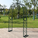 Heavy Duty Garden Arch Trellis, Wide Outdoor Metal Arbor Trellis Arch for Climbing Plants, Sturdy Garden Arbors for Wedding, Ceremony, Party, Lawn Décor Green 86.6''*15.7''*90.6''