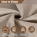 Fitable Faux Linen Tablecloth Square Wrinkle Resistant Fabric Neutral Table Cloth, Indoor Outdoor Table Cover for Kitchen Dining, Birthday Party, Farmhouse (Nature, 54 x 54 Inch)