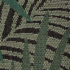 Indoor & Outdoor Rug Flat-Weave Jungle Floral Palm Trees Design Black Green, Size: 6'7" x 9'6"