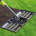 Lawn Leveling Rake - Heavy Duty 17"x10" Stainless Steel Leveler Plate,Reinforced Welds,28-60" Adjustable, Anti Flipping Smooth Edge,for Soil, Dirt,Ground,Backyard Top Dressing,Landscaping