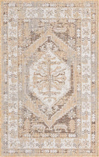 Unique Loom Outdoor Traditional Collection Area Rug - Valeria (3' 3" x 5' 3" Rectangle, Natural/ Ivory)