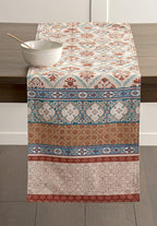 Maison d' Hermine Table Runner 100% Cotton Double Layer Table Runners 108 inches Long for Thanksgiving Christmas Decorations Home Kitchen Dining Party Wedding (Romane, 14.5" x 108")