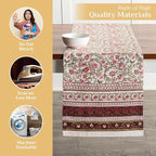 Maison d' Hermine Table Runner 100% Cotton Single Layer Table Runners 108 inches Long for Thanksgiving Christmas Decorations Home Kitchen Dining Party Wedding (Reveillon Au Jardin, 14.5" x 108")