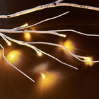 Birchlitland Birch Garland Lights 6FT 48 LED Battery Operated - Lighted Twig Vine with Timer for Christmas Fireplace Decoration Indoor Outdoor Use