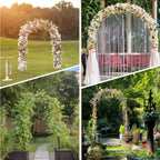 Thickened Rustproof Garden Arch, Wedding Arch- 4.6 * 7.8 or 6.4 * 7.5Ft, Easy to Assemble, Long Lasting and Durable, Metal Arch for Garden Arbor Trellis & Climbing Plant