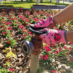 YRTSH Leather Gardening Gloves for Women, Flexible Breathable Garden Gloves,Thorn Proof Working Gloves for Weeding, Digging and Pruning, Medium, Pink