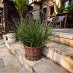 8PCS 17.3" Fake Plants Artificial Wheat Grass Greenery Plastic Plants Fake Grass Artificial Plants for Outdoor Decor Artificial Flower with Greenery Stems for Indoor Home Decoration
