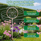34" Tall Copper-Coated Stainless Steel Garden Sprinkler, 360° Rotating Decorative Ornamental Sprinkler for Lawn, Yard & Landscape Watering (Butterfly)