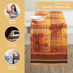 Maison d' Hermine Table Runner 100% Cotton Double Layer Table Runners 108 inches Long for Thanksgiving Christmas Decorations Home Kitchen Dining Party Wedding (Thanksgiving Tartan, 14.5" x 108")