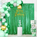 Dark Green 10ftx10ft Sequin Backdrop Curtain Glitter Christmas Background Drapes Sparkle Photography Backdrop for Party Bridal Birthday Decoration