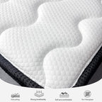 Queen Mattress, 10-in Deluxe Hybrid Mattresses, Memory Foam Mattress in a Box, Individual Pocket Spring-Motion Isolation-Medium Firm-Extra Edge Support, CertiPUR-US, 365 Nights Trial