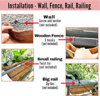 LaLaGreen Large Wall Flower Baskets, 4 Pack, 16 Inch Rail Planter for Outdoor Plants, Metal Wire Plants Holders with Coco Liner Outside Fence Balcony Garden Pots Railings Hanging Deck Porch Decor