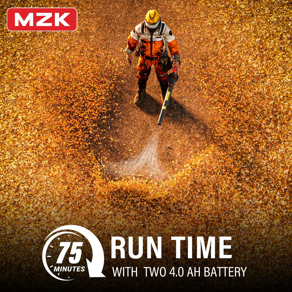 MZK 20V Cordless Leaf Blower, Lightweight Electric Blower