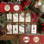 Custom Gift Tags - Personalized Hang Tags for Christmas Presents, Custom Christmas Tags