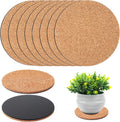 Augshy 8Pcs 6 Inch Cork Plant Saucers Plant Mats Round Coasters Pad for Plants House Garden Indoors Pots DIY Craft Project